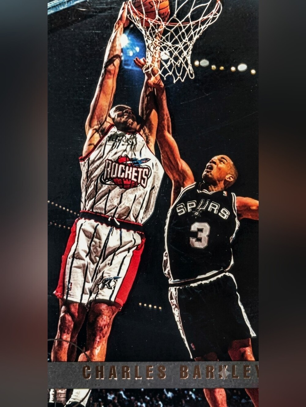 BRAND NEW! CHARLES BARKLEY ROCKETS 8.5x11 GLOSSY WALL/LOCKER SLAM DUNK POSTER!
